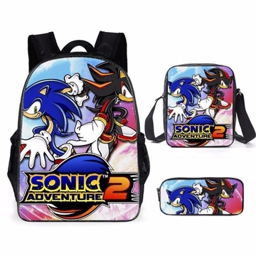 PLECAK SONIC SZKOLNY ZESTAW TORBA 3W1 PIÓRNIK