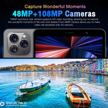 Планшет 8,0 дюйма Android 10 5G SIM WiFi GPS1 16 ТБ Tab14, синий, Android