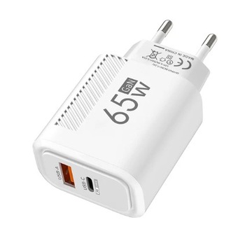 Szybka ładowarka sieciowa 2 x 33W GaN 2 porty USB A i C