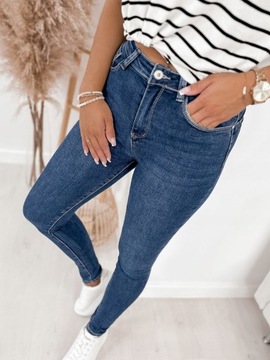 Spodnie Damskie Jeans Wysoki Stan Wyszczuplające rurki TRANG JEANS Rozm. 36