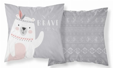 Наволочка 40х40 мишка серый Mayamoo 105