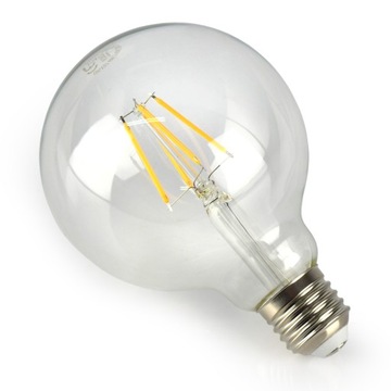 ŻARÓWKA OZDOBNA G95 LED E27 8W FILAMENT 4000K