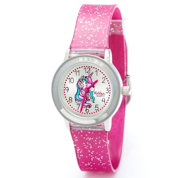 Analogowy zegarek na rękę - Jednorożec