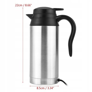 CZAJNIK SAMOCHODOWY 12V 750ml 120W Grzałka