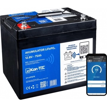 Akumulator LiFePO4 Kon-TEC KT-LFP1275 12V 75Ah