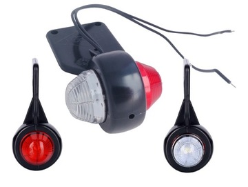 LAMPA OBRYSOWA ROGOWA LED WISZĄCA OBRYSÓWKA BIAŁO CZERWONA LD 368 12/24V