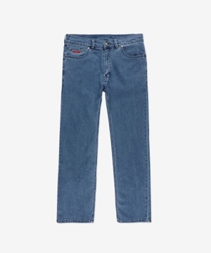 Męskie niebieskie spodnie jeansowe PROSTO jeansy Regular Pocklog W30L32