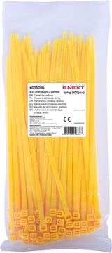 Opaska zaciskowa żółta, 3x200mm (100szt.) TRYTYTKI