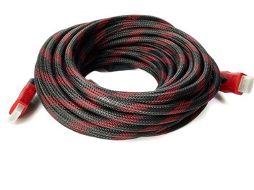 Kabel HDMI 10m przewód HDMI-HDMI oplot FULL HD 3K