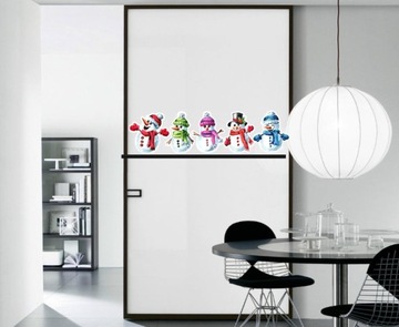 Новогодние наклейки СНЕГОВИК на окна, СТЕНЫ, новогодние украшения