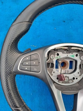 MERCEDES V VITO VIANO W447 A0004608203 РУЛЕВОЕ КОЛЕСО ЧЕРНАЯ КОЖАНАЯ НАКЛАДКА