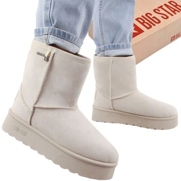 BUTY DAMSKIE ZIMOWE BIG STAR ŚNIEGOWCE OCIEPLANE