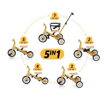 Petite & Mars Turbo - rowerek dziecięcy 5w1 | Intense Ochre