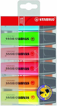 STABILO BOSS Original zakreślacze komplet 6 szt.