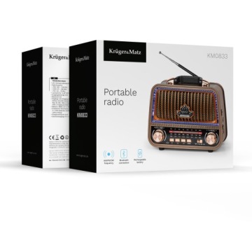Мобильное аналоговое радио AM/FM Kruger&Matz Bluetooth microSD вкл.