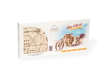 МЕХАНИЧЕСКАЯ МОДЕЛЬ МОТОЦИКЛА UGEARS 3D ПАЗЛ ДЕРЕВЯННЫЙ