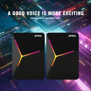 Динамические USB-стереодинамики для ПК: усиленные басы, легкая громкость, красочные цвета