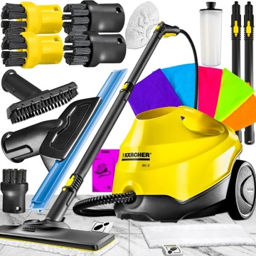 NAJNOWSZA MYJKA PAROWA KARCHER SC3 PAROWNICA BOGATY ZESTAW AKCESORIÓW XXXXL