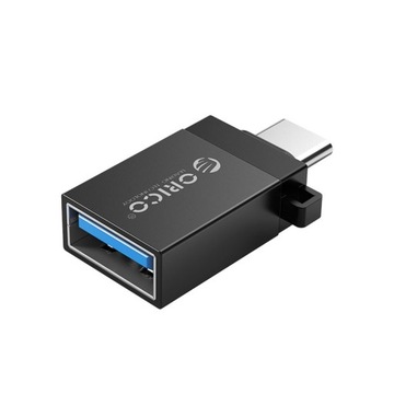 Orico черный USB-C на USB-A 3.1 алюминиевый адаптер 5 Гбит/с + подвеска