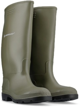 Зелено-черные резиновые сапоги DUNLOP PRICEMASTOR, размеры - 44
