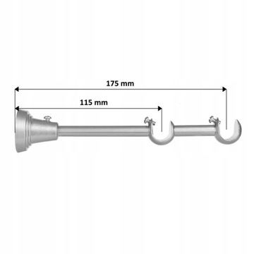 KARNISZ PODWÓJNY FI 16 mm 240 CM LUX