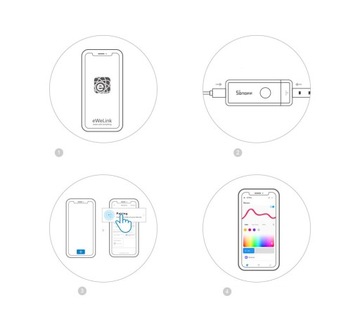 Светодиодная лента RGB RGBIC Colorful 5M Sonoff Smart + USB