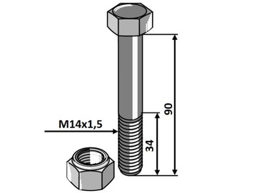 Y нож SMA-56 + дужка M14 Mulczer S.M.A. ТХ95
