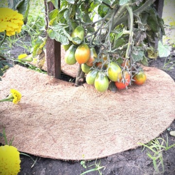 КОКОСОВЫЙ МАТЕРИАЛ ПРОТИВ СОРНЯКОВ, ОБОКРУЖЕНИЕ МОЛСТЫХ РАСТЕНИЙ. 5ММ, ДИАМ. 60 СМ