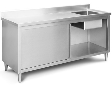 STÓŁ ROBOCZY GASTRONOMICZNY BASEN ZLEW INOX 180 CM