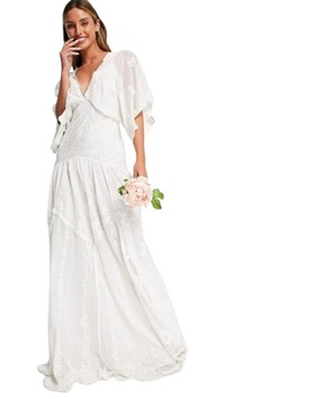 suknia ślubna z haftowaną siateczką defekt 40
