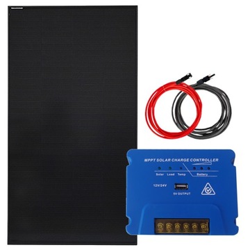 PANEL SŁONECZNY ZESTAW SOLARNY 130W + REGULATOR