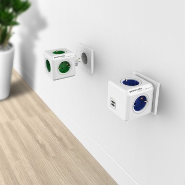 Разветвитель PowerCube Original 4 розетки 2xUSB, DesignNest (allocacoc)