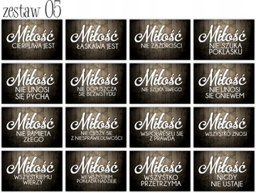 Свадебные таблички ГИМН ЛЮБВИ 16 шт 20х30см