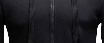 BL08 черная ТОЛСТОВКА НА МОЛНИИ С КАПЮШОНОМ, размер XXL