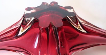 БОЛЬШАЯ ТАРЕЛКА МУРАНО 62 СМ! РОЗОВАЯ ИТАЛИЯ 2,96 КГ