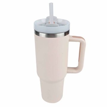 БОЛЬШАЯ ТЕРМОСЕРЕБРЯНАЯ КРУЖКА С ТРУБКОЙ И РУЧКОЙ 40 УНЦИЙ ДЛЯ АВТОМОБИЛЬНОГО ОФИСА ДОМА