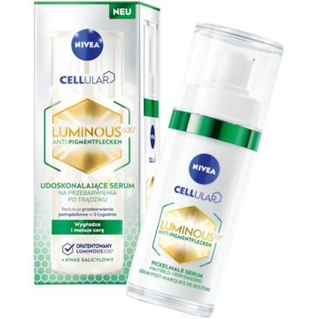 NIVEA LUMINOUS SERUM DO TWARZY NA PRZEBARWIENIA po trądziku