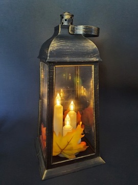 НАБОР ФОНАРЕЙ CORTINA 31 СМ ОСЕННИЙ ДЕКОРАТИВНЫЙ ФОНАРЬ СВЕТОДИОДНЫЕ СВЕЧИ