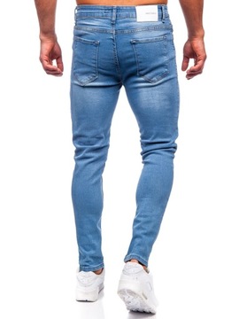 SPODNIE JEANSOWE MĘSKIE SLIM FIT GRANATOWE 6177 DENLEY_31/M