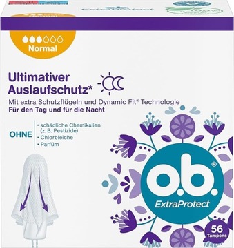 O.B. ExtraProtect Normal Tampony 56 sztuk DE