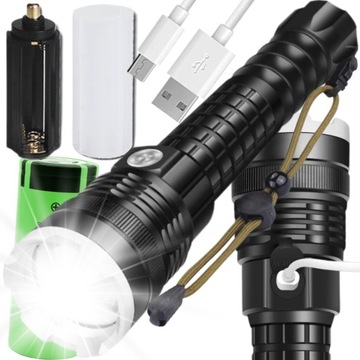 MOCNA LATARKA TAKTYCZNA LED P90 ZOOM CREE SZPERACZ