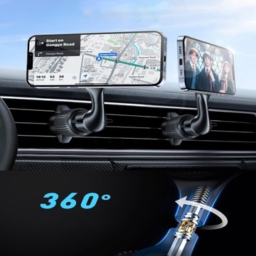 МАГНИТНЫЙ ДЕРЖАТЕЛЬ АВТОМОБИЛЬНОГО ТЕЛЕФОНА НА 360° ДЛЯ РЕШЕТКИ АВТОМОБИЛЬНОГО ТЕЛЕФОНА