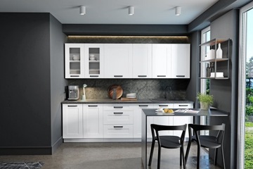 Фронтальная панель для встраиваемой посудомоечной машины 60см белая LUCY