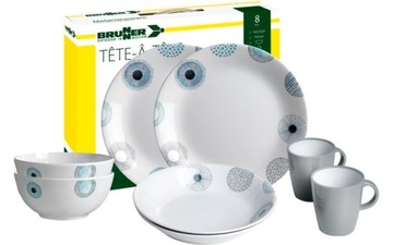 Zestaw obiadowy zastawa 2 osoby, z melaminy tête-à-tête Deep Sea W-wa