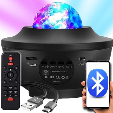 ПРОЕКТОР AURAL STARS НОЧНИК ДЛЯ ДЕТЕЙ USB BLUETOOTH + ПУЛЬТ ДИСТАНЦИОННОГО УПРАВЛЕНИЯ