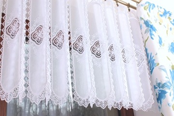 Заздростка Gipiura Белая штора-панель для кухни, высота 45 см