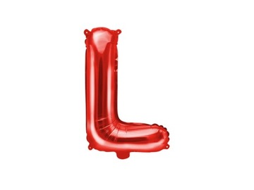 Balon foliowy litera L czerwona 35cm 1szt