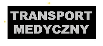 Naszywka Emblemat TRANSPORT MEDYCZNY 5x12 cm