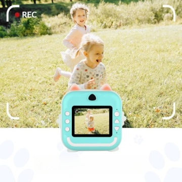 ДЕТСКАЯ МГНОВЕННАЯ КАМЕРА ДЛЯ ПРИНТЕРА ИГРОВАЯ КАМЕРА FULL HD 1080P ЗЕЛЕНАЯ