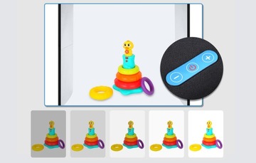 Puluz Pu5025b Бестеневая фотографическая палатка для фотографий 25 см со светодиодной подсветкой USB + фоны